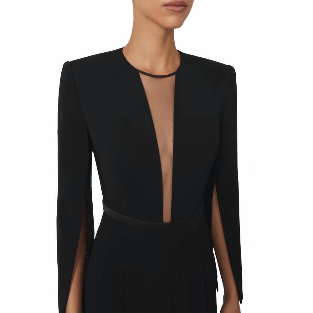 NEW REISS evora split sleeve jumpsuit in black - Picture 6 of 6